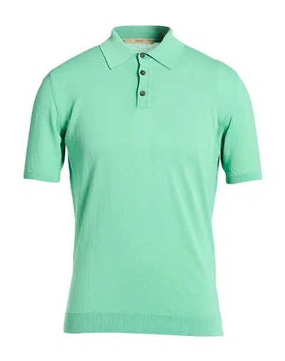 Nuur Man Polo Shirt Green Size 38 Cotton