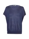 Nuur Oversized Short Sleeves T-shirt In Blue