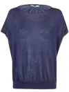 Nuur Oversized Short Sleeves T-shirt In Blue