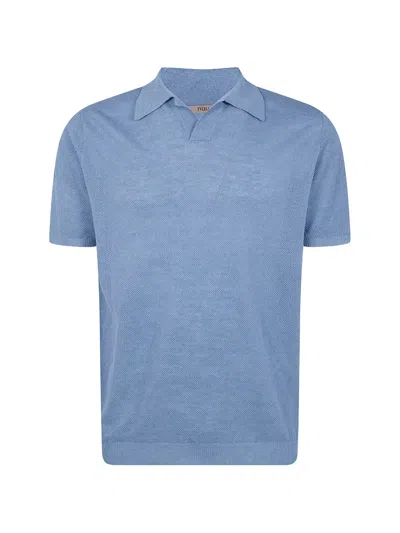 Nuur Polo-collar T-shirt In Blue
