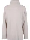 Nuur High-neck Wool Sweater In Neutral