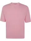 Nuur Short Sleeves Comfy Fit Round Neck In Pink