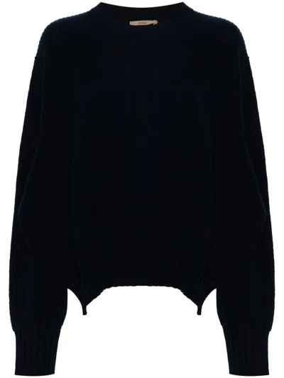 Nuur Ribbed-knit Sweater In Blue