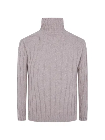 Nuur Long Sleeves Turtle Neck Sweater In Gray