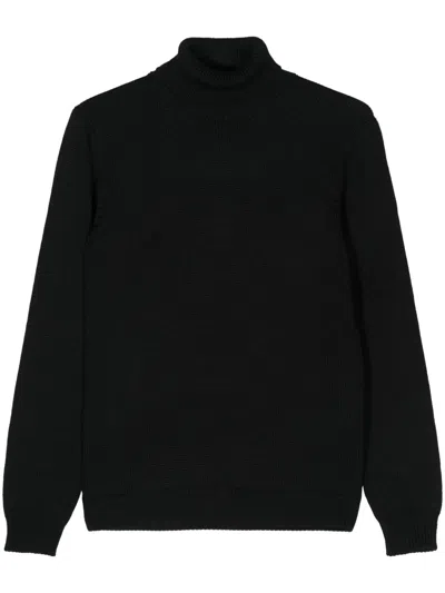 Nuur Roll-neck Merino Jumper In Black