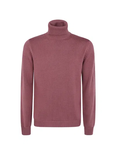 Nuur Long Sleeves Turtle Neck Sweater In Pink