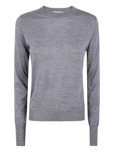 NUUR ROUND NECK ML SWEATER,253F03001 18 GREY