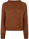 Nuur Round Neck Sweater In Camel