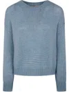 Nuur Round Neck Sweater In Light Blue