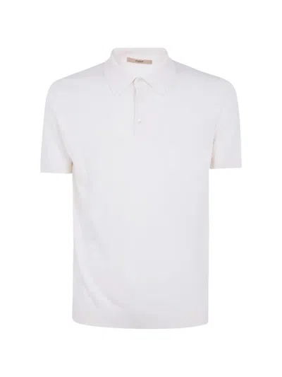 Nuur Short Sleeved Polo Neck T-shirt In White