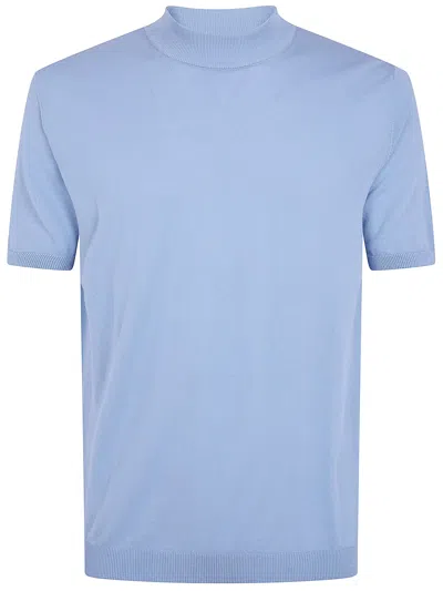 Nuur Short Sleeved Turtle Neck T-shirt In Blue