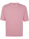 Nuur Short Sleeves Comfy Fit Round Neck In Pink