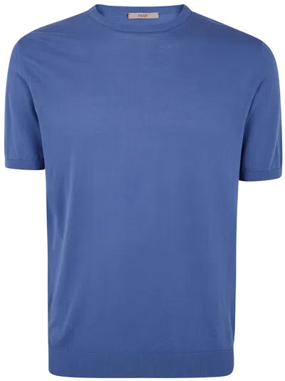 Nuur Short Sleeves Round Neck In Denim