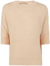 Nuur Short Sleeves Round Neck In Neutral