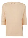 Nuur Short Sleeves Round Neck In Neutral