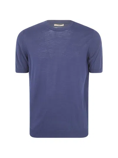Nuur Short-sleeve Crew-neck T-shirt In Blue
