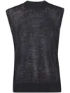 Nuur Slipover Waistcoat Round Neck Sleeveless In Animal Print