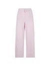 Nuur Striped Trousers With Elastic In Pink