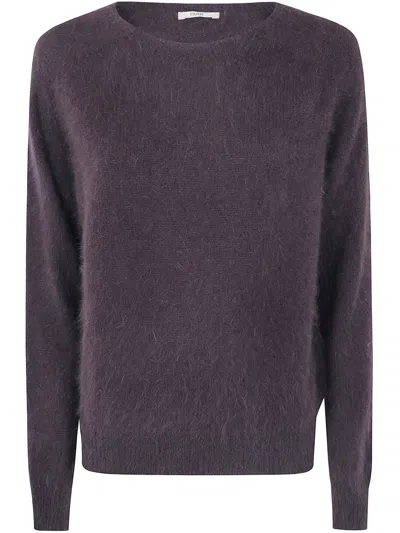 Nuur Boxy Long Sleeves Round Neck Sweater In Blue