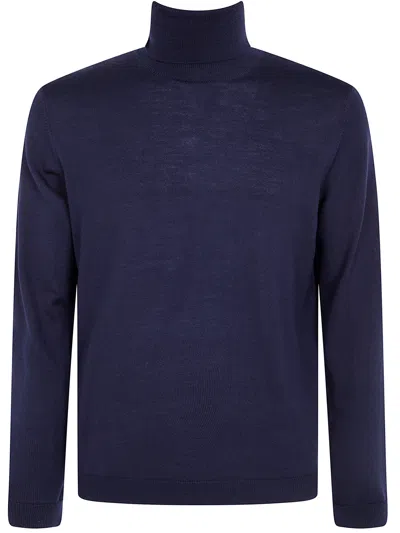 Nuur Long Sleeves Turtle Neck Sweater In Blue