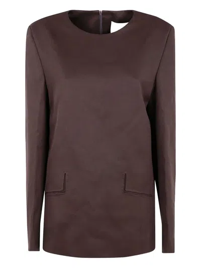 Nuur "tailored" Top In Brown