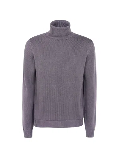 Nuur Long Sleeves Turtle Neck Sweater In Purple