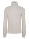Nuur Military Stitch Long Sleeves Turtle Neck Sweater In Gray