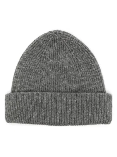 Nuur Wool Hat Double Flap In Grey