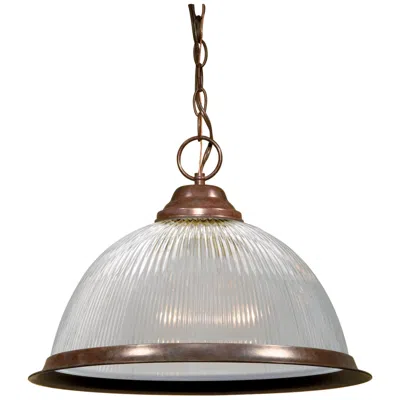 Nuvo Lighting 1 Light - 15" - Pendant - Clear Prismatic Dome - Old Bronze Finish