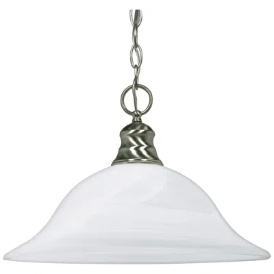 Nuvo Lighting 1 Light; 16 In.; Pendant; Alabaster Glass