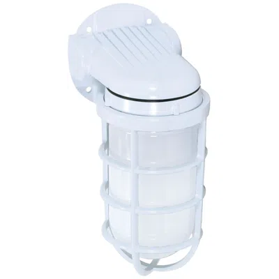 Nuvo Lighting 10" High White 1 Light Vapor Proof Wall Mount With Frosted Glass