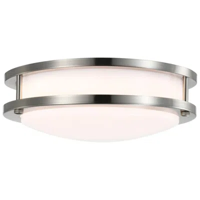 Nuvo Lighting 10" Wide Brushed Nickel And White Led Ceiling Light