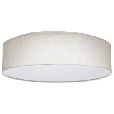 Nuvo Lighting 15 Inch Cct Selectable Fabric Drum Led Decor Flush Mount Beige Fabric Shade