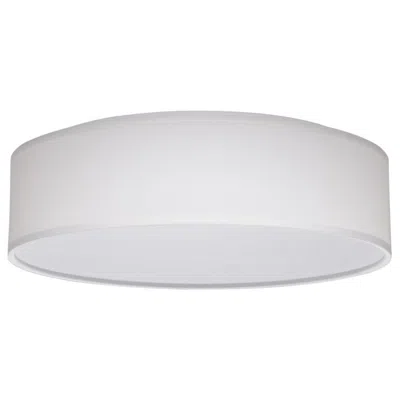 Nuvo Lighting 15 Inch Cct Selectable Fabric Drum Led Decor Flush Mount Fixture White