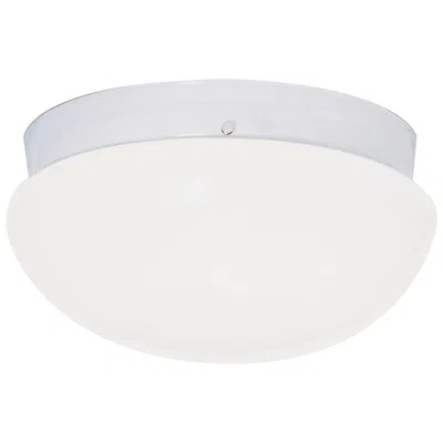 Nuvo Lighting 2 Light - 12" Flush With White Glass - White Finish