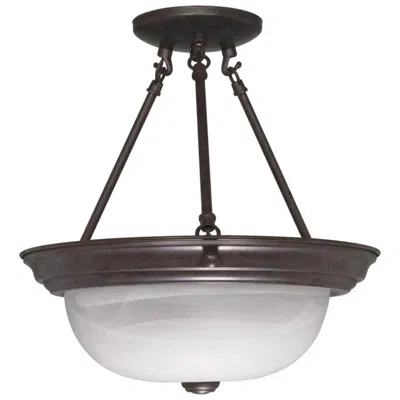 Nuvo Lighting 2 Light; 13 In.; Semi-flush; Alabaster Glass