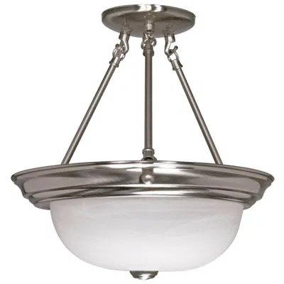 Nuvo Lighting 2 Light; 13 In.; Semi-flush; Alabaster Glass