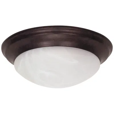 Nuvo Lighting 2 Light; 14 In.; Flush Mount; Twist And Lock With Alabaster Glass