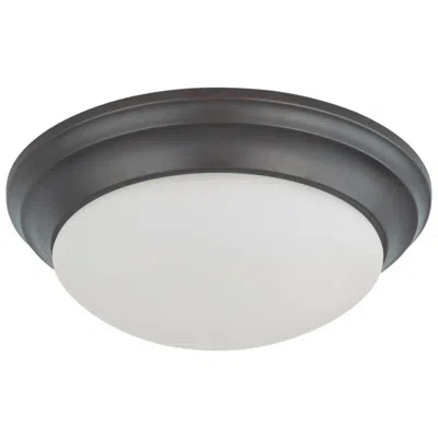Nuvo Lighting 2 Light; 14 In.; Flush Mount Twist And Lock With Frosted White Glass