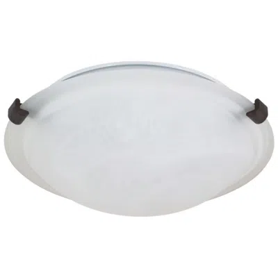 Nuvo Lighting 2 Light; 16 In.; Flush Mount; Tri-clip With Alabaster Glass