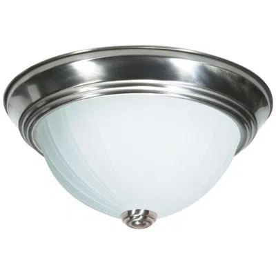 Nuvo Lighting 3 Light - 15" Flush With Frosted Melon Glass - Brushed Nickel Finish