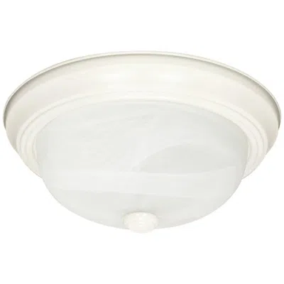 Nuvo Lighting 3 Light; 15 In.; Flush Mount; Alabaster Glass In Multi