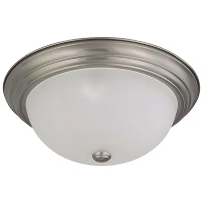Nuvo Lighting 3 Light; 15 In.; Flush Mount With Frosted White Glass