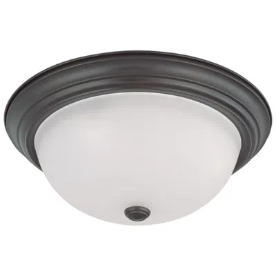 Nuvo Lighting 3 Light; 15 In.; Flush Mount With Frosted White Glass