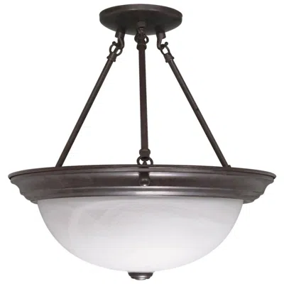 Nuvo Lighting 3 Light; 15 In.; Semi-flush; Alabaster Glass
