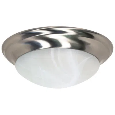 Nuvo Lighting 3 Light; 17 In.; Flush Mount; Twist And Lock With Alabaster Glass