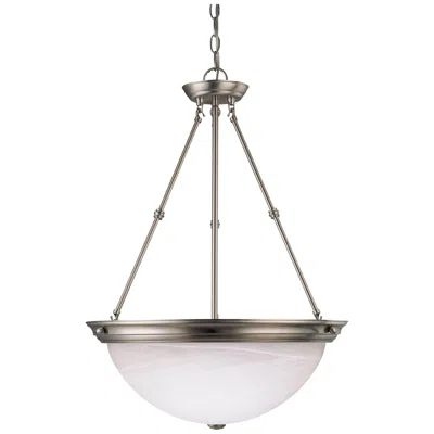 Nuvo Lighting 3 Light; 20 In.; Pendant; Alabaster Glass
