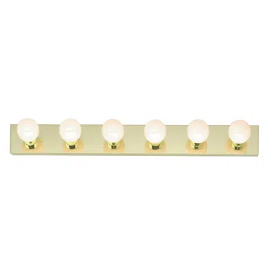 Nuvo Lighting 6 Light - 36" Vanity Strip - Polished Brass Finish