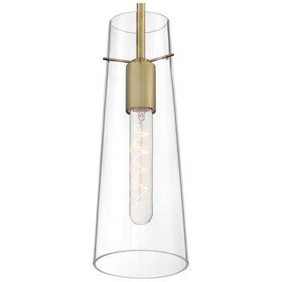 Nuvo Lighting Alondra; 1 Light; Mini Pendant; Vintage Brass Finish W/ Clear Glass