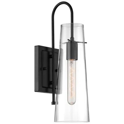 Nuvo Lighting Alondra 17 1/2" High Black And Clear Glass Wall Sconce